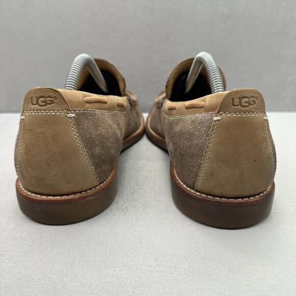UGG Via Ponte Mens Size 9.5 Loafers Brown Suede‎ Slip-On Comfort Lined Slippers main image 6